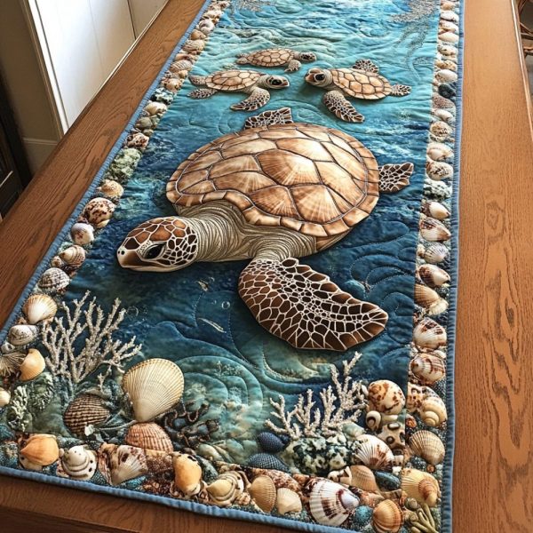 Turtle Haven Quilted Table Runner