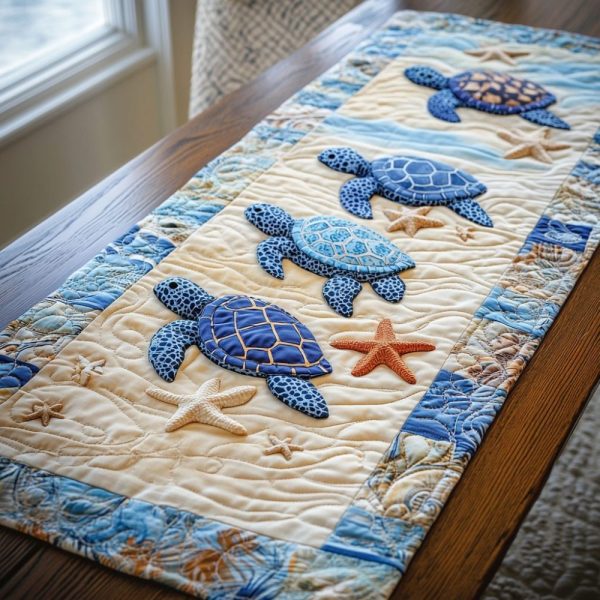 Turtle Retreat Quilted Table Runner
