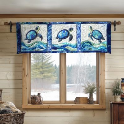 Turtle Serenity Quilted Valance
