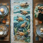 Turtle Tranquility Quilted Table Runner