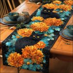 Twilight Cat Magic Quilted Table Runner