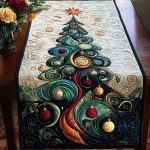 Twilight Evergreen Quilted Table Runner