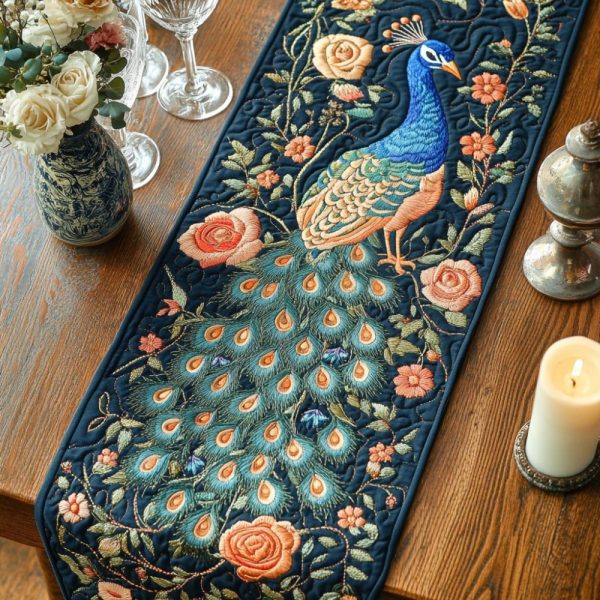 Twilight Plumage Quilted Table Runner