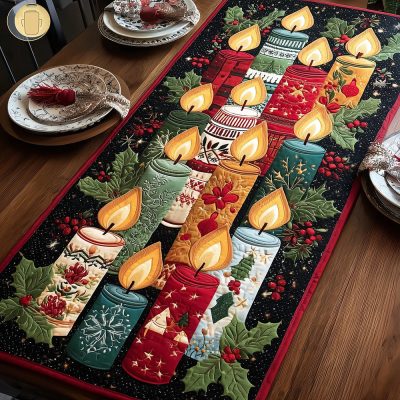 Twinkle Night Quilted Table Runner