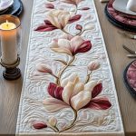 Velvet Blossom Quilted Table Runner