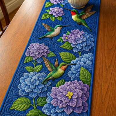 Vivid Bloom Quilted Table Runner