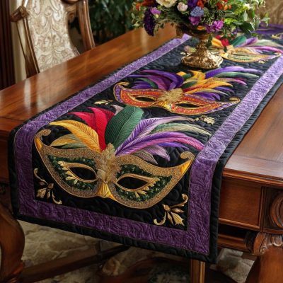 Vivid Masquerade Quilted Table Runner