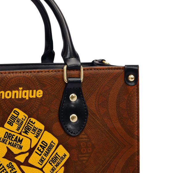 Black History Month - Personalized Leather Handbag Stb190A