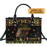 Juneteenth - Personalized Leather Handbag Sblhbt51