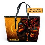 African Culture - Personalized Leather Totebag