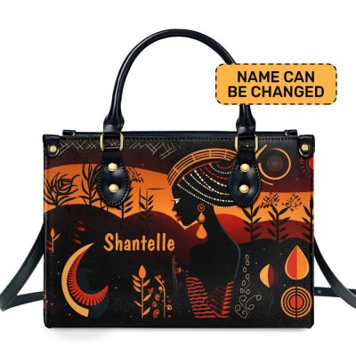 Black Beauty - Personalized Leather Handbag Sb108