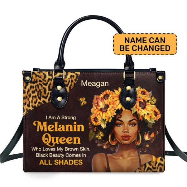 Black Beauty Comes In All Shades - Personalized Leather Handbag Sb26