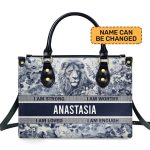 Lion - Four Seasons - Personalized Leather Handbag Stb122