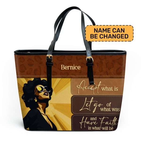 Have Faith In What Will Be - Personalized Leather Totebag