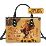Blessed Is She Who Has Believed That The Lord Would Fulfill His Promises To Her! - Personalized Leather Handbag Stb152
