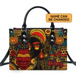 African Culture - Personalized Leather Handbag With Unique Texture Stb17