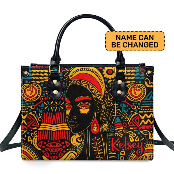 African Culture - Personalized Leather Handbag With Unique Texture Stb17
