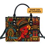 The Black Origin - Personalized Leather Handbag With Unique Texture Stb18B