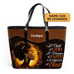 A Child Of God - Personalized Leather Totebag