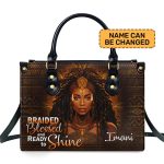 Ready To Shine - Personalized Leather Handbag Stb36