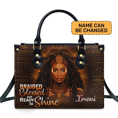 Ready To Shine - Personalized Leather Handbag Stb36