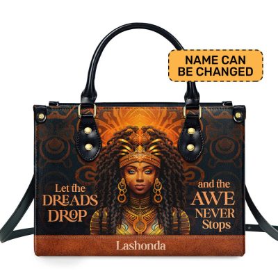 Let The Dreads Drop - Personalized Leather Handbag Stb40