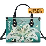 God Says You Are - Personalized Leather Handbag Stb47