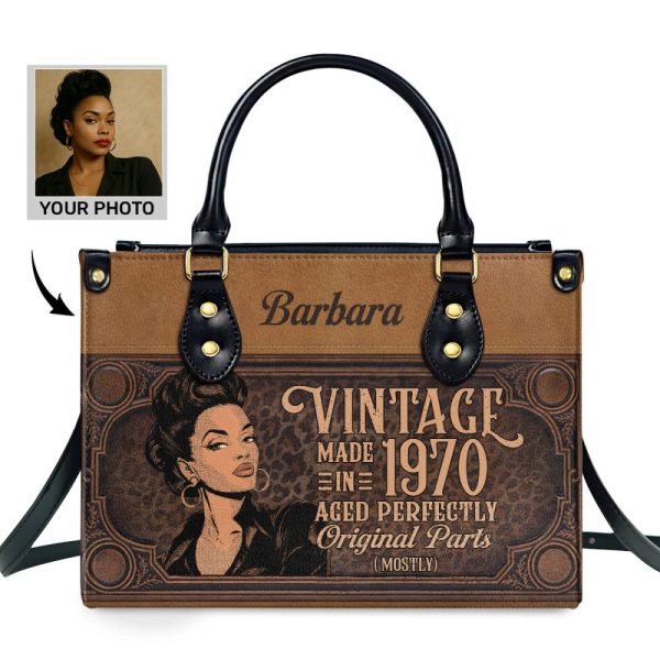 Vintage Brown - Personalized Leather Handbag
