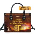 You Are Beautiful - Personalized Leather Handbag Stb186