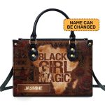 Black Girl Magic - Personalized Leather Handbag Mb69