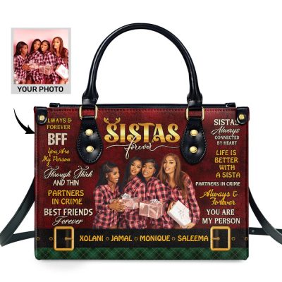 Sistas Forever - Personalized Leather Handbag
