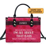 All About That Bass - Personalized Leather Handbag Sb189