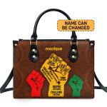 Black History Month - Personalized Leather Handbag Stb190A