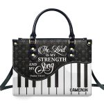 The Lord Is My Strength And My Song - Personalized Leather Handbag Sblhblm2468M