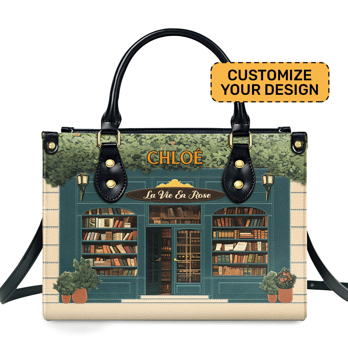 La Vie En Rose - Personalized Leather Hand Bag Sblhbt71