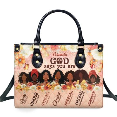 God Says You Are - Personalized Leather Handbag Sblhblm2478L