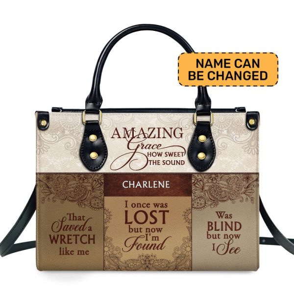 Amazing Grace - Personalized Leather Handbag Mb49