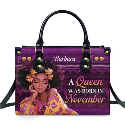 Black Queen - Personalized Leather Handbag