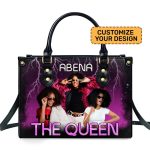 The Queen Vintage Style - Personalized Leather Handbag Sblhbnum883M