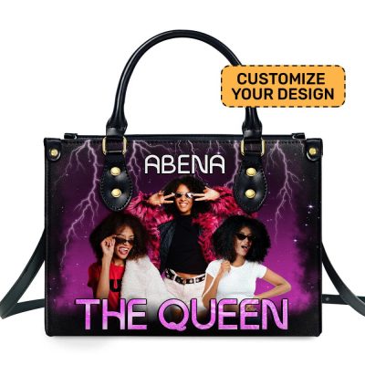 The Queen Vintage Style - Personalized Leather Handbag Sblhbnum883M
