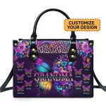 Blessed To Be Called Grandma - Personalized Leather Handbag Sblhblm1427Ta