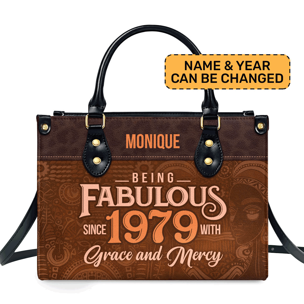 Being Fabulous - Personalized Leather Handbag Stb59