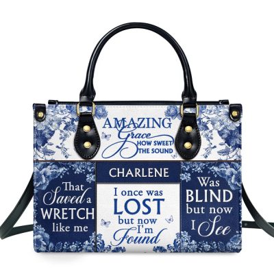 Amazing Grace - Personalized Leather Handbag