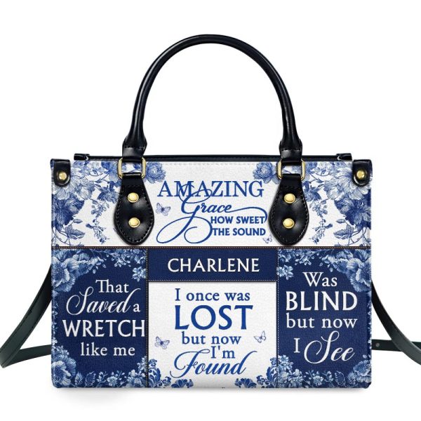 Amazing Grace - Personalized Leather Handbag