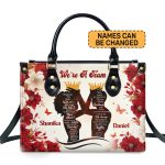 We'Re A Team - Personalized Leather Handbag Stb154