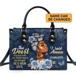 The Devil Saw Me With My Head Down - Personalized Leather Handbag Sblhblh1177M