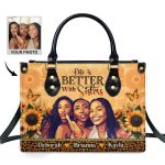 Life Is Better With Sisters - Personalized Leather Handbag