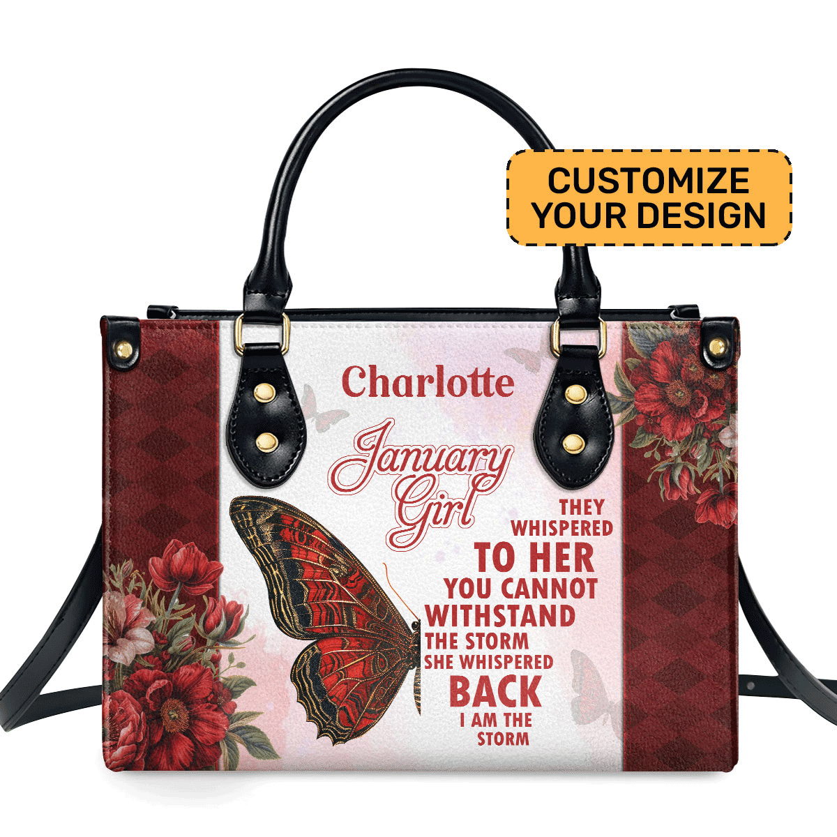 I Am The Storm - Personalized Leather Handbag Sbt36