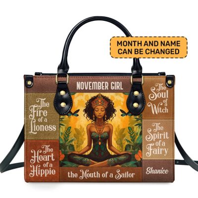The Soul Of Witch - Personalized Leather Handbag Stb73