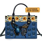 Grandma Heart That Made Of Gold - Personalized Leather Handbag Sblhblm846M